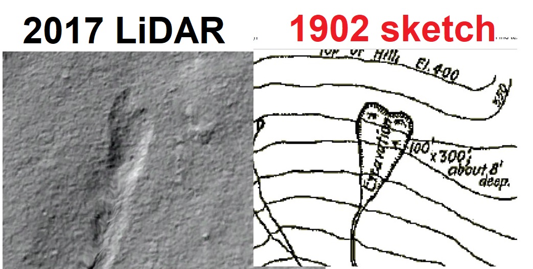 Using LiDAR and a 121-year-old drawing to locate a 1901 debris flow in North Carolina’s Blue Ridge&nbsp;Mountains
